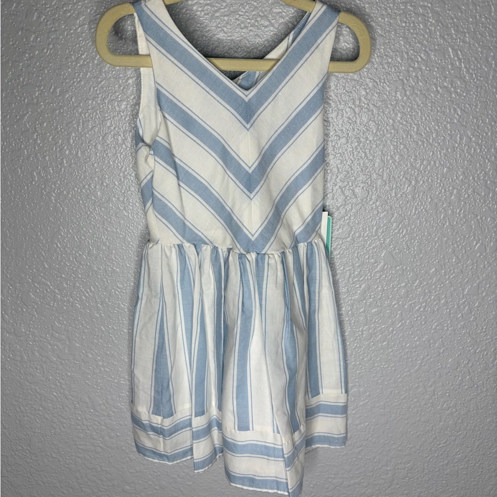 NWT Copper Key Blue and White Striped Kids Dress size 4